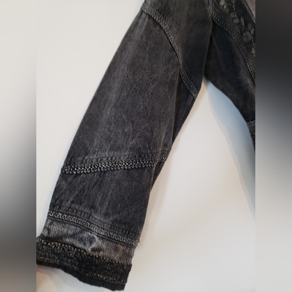 Flashback | Jackets Charcoal Embroidered Denim Jacket - Picture 7 of 10